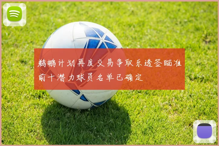 鹈鹕计划再度交易争取乐透签瞄准前十潜力球员名单已确定
